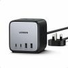 UGREEN DigiNest Cube – 7 Port Extension Lead – 65W Type C GaN Charging and 3 AC Outlets