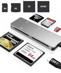 Cfast 2.0 Card Reader,USB 3.0 USB C CF/SD/TF/XD Aluminum