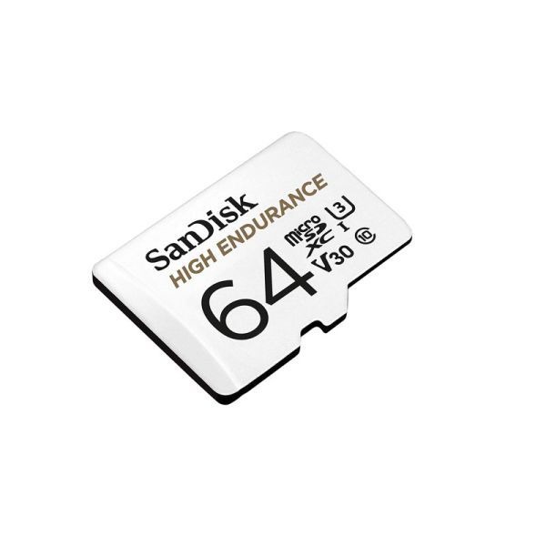 SanDisk High Endurance microSDXC 64GB + SD Adapter (SDSQQNR-064G-GN6IA)