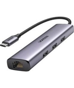 UGREEN USB-C to 3×USB 3.0 + Gigabit Ethernet Adapter (UG-60554/CM475)