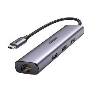 UGREEN USB-C to 3×USB 3.0 + Gigabit Ethernet Adapter (UG-60554/CM475)